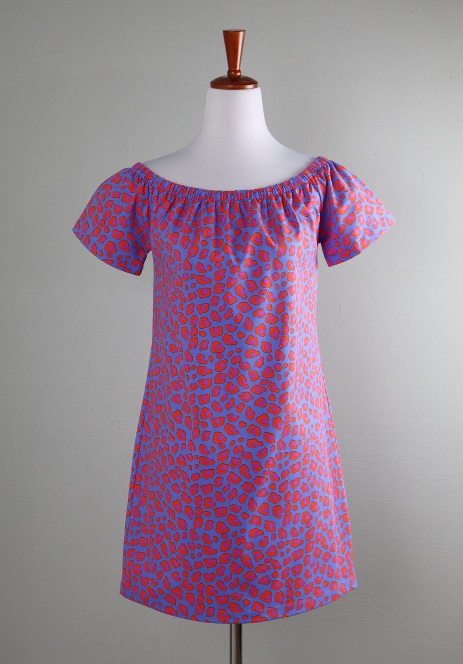 MAHI GOLD Smooth Stretch Off Shoulder Leopard Print Casual Dress Size XS